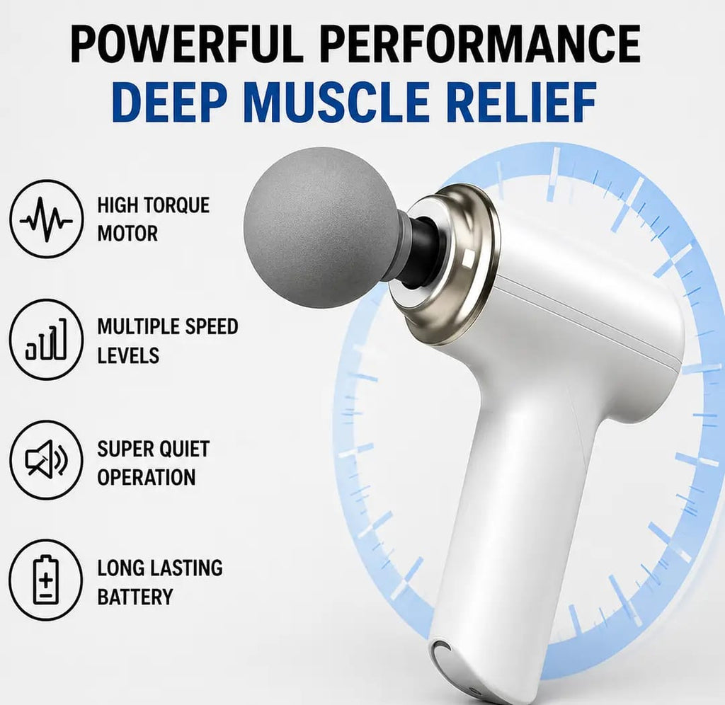 Mini Rechargeable Massage Gun – Portable Deep Tissue Muscle Massager