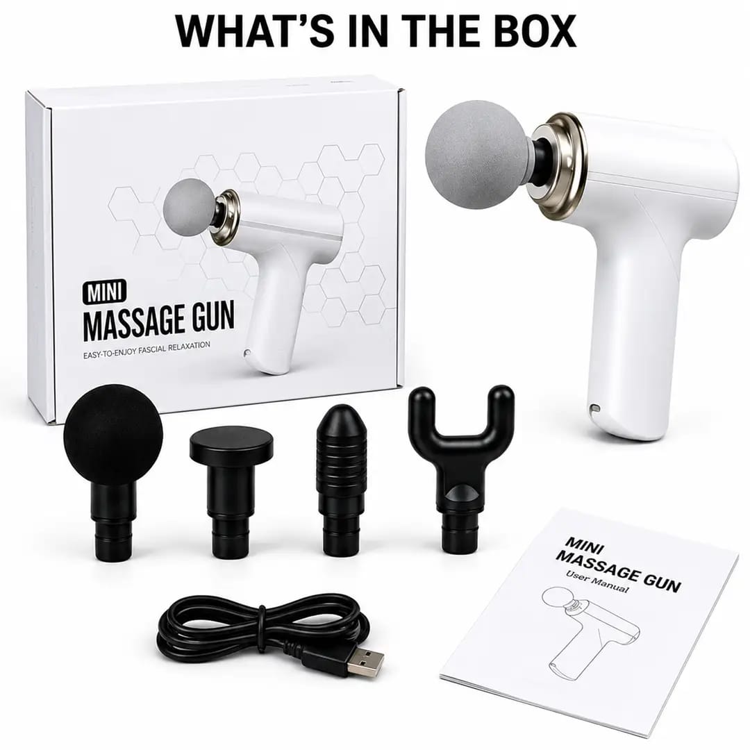Mini Rechargeable Massage Gun – Portable Deep Tissue Muscle Massager